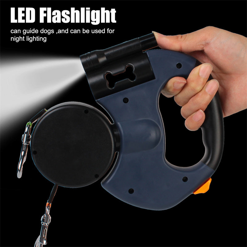 360 Swivel Retractable Dog Leash with LED Light