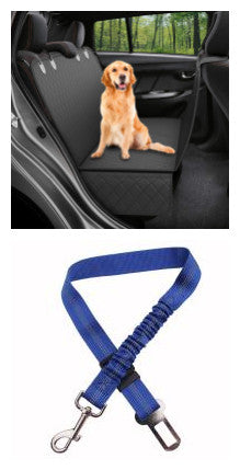 Dog Car Seat Cover with Mesh Window Zipper and Pocket
