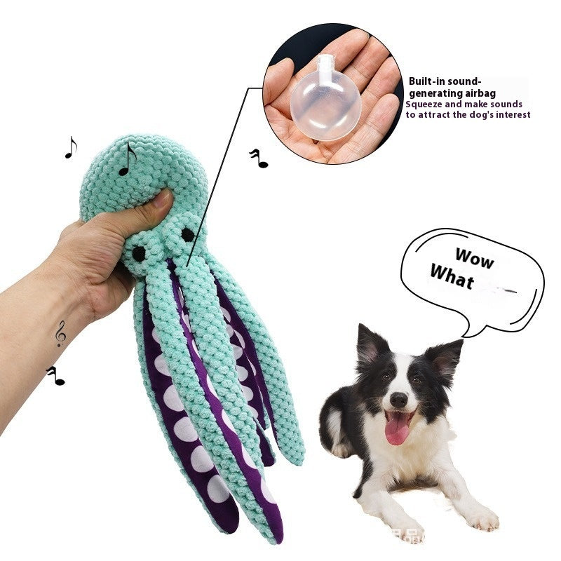 Six Clawed Fish Plush Squeaking Toy