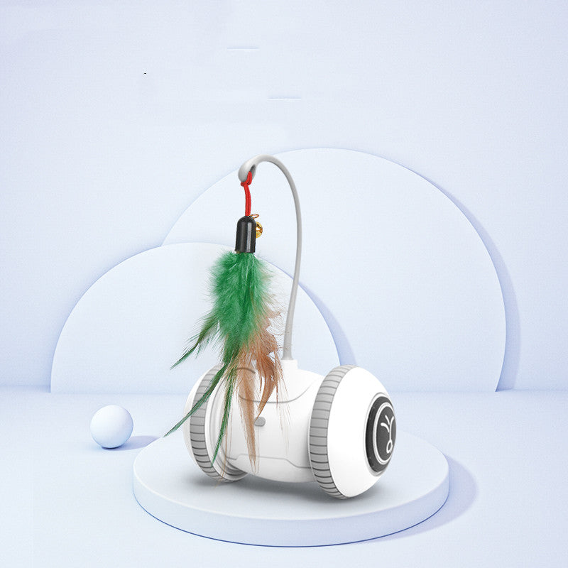 Interactive Cat Feather Toy for Indoor Play