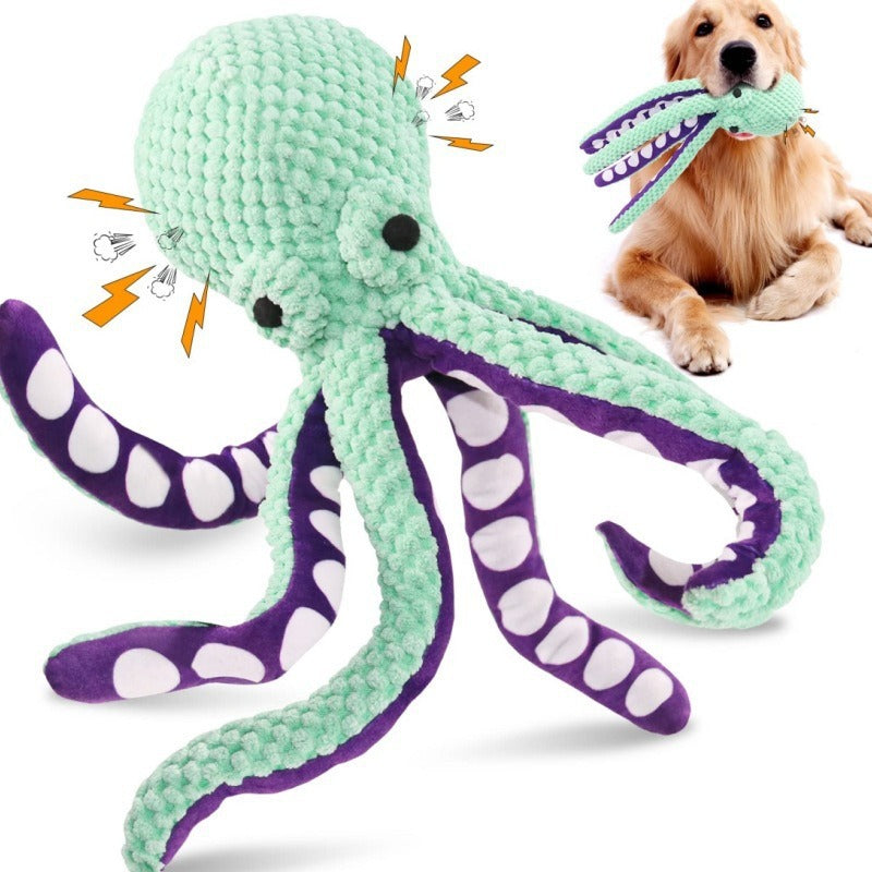 Six Clawed Fish Plush Squeaking Toy