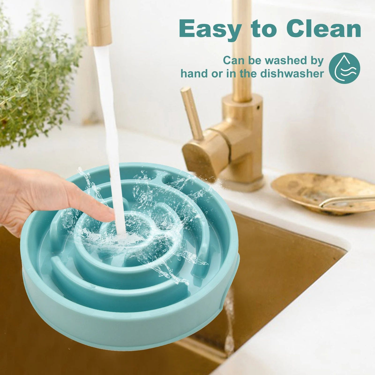 Anti-Gulping Slow Feeder Bowl for Dogs and Cats