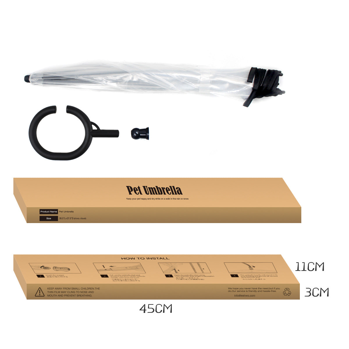 Adjustable Pet C Type Umbrella