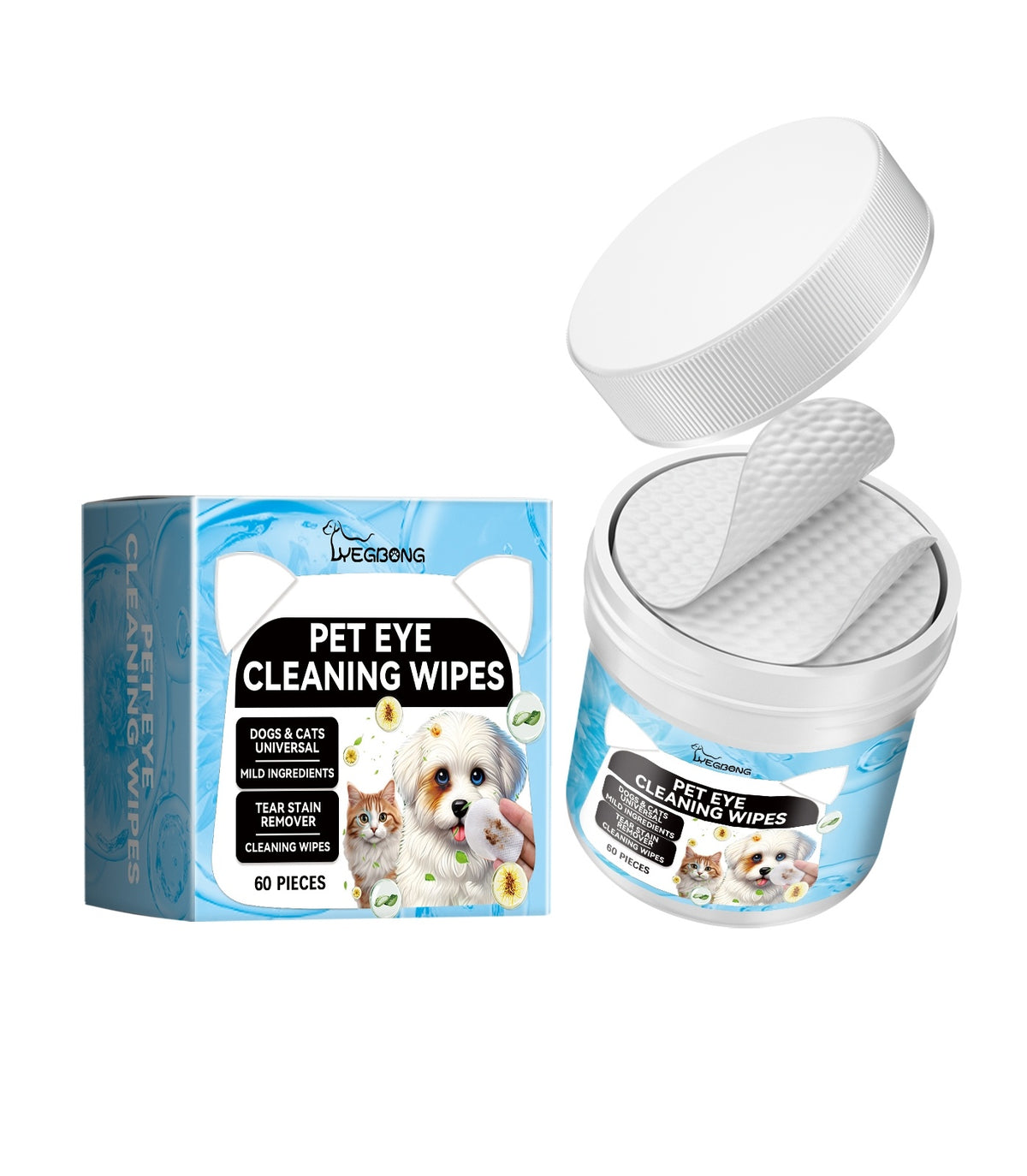 Pet Eye Cleaning Wipes for Dogs and Cats