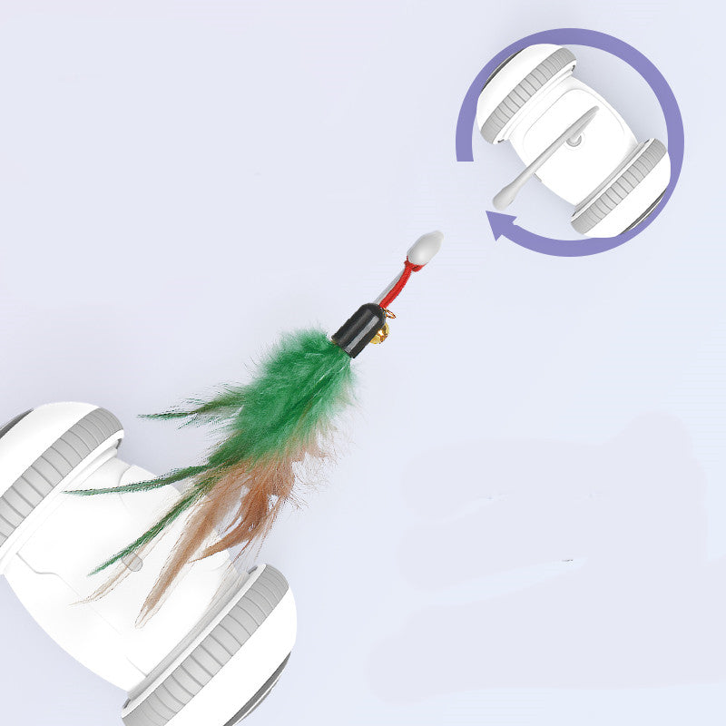 Interactive Cat Feather Toy for Indoor Play