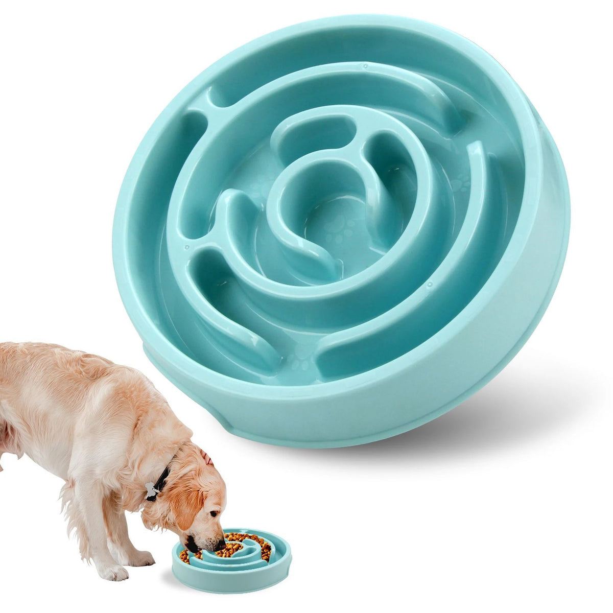 Anti-Gulping Slow Feeder Bowl for Dogs and Cats