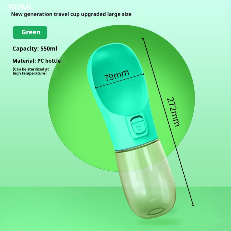 Portable Dog Water Bottle and Feeder Bowl for Travel