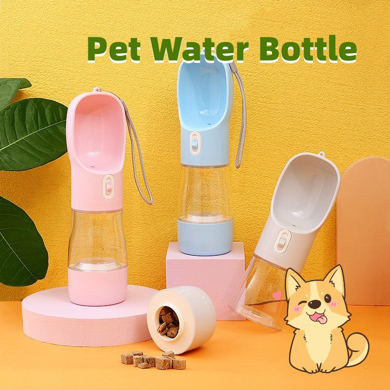 Portable Dog Water Bottle and Feeder Bowl for Travel
