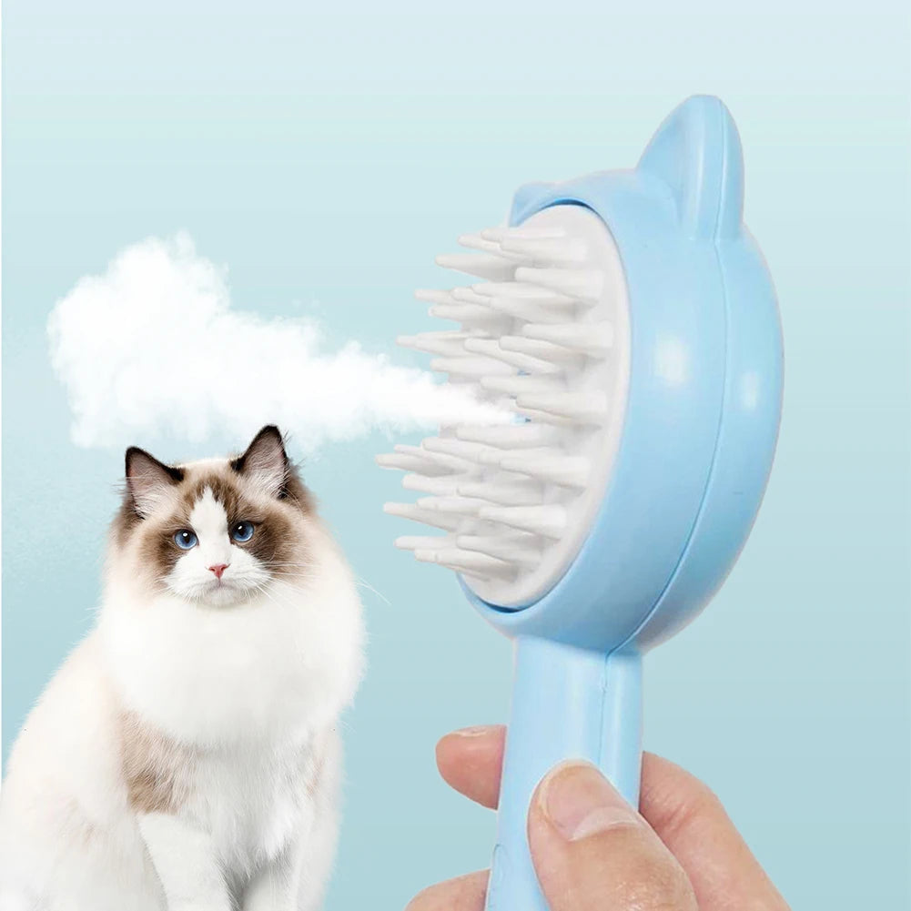 Rechargeable Grooming Brush With Mist