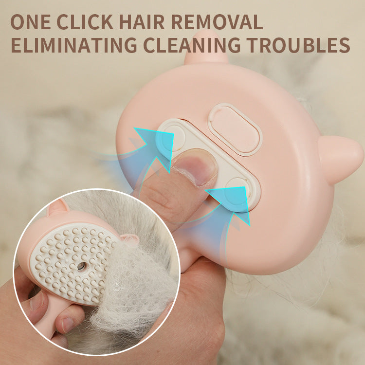 Rechargeable Grooming Brush With Mist