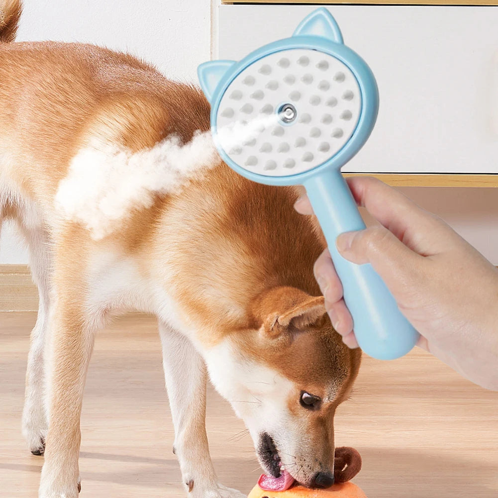 Rechargeable Grooming Brush With Mist