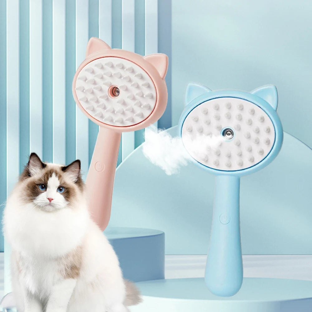Rechargeable Grooming Brush With Mist