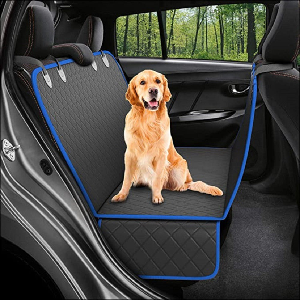 Dog Car Seat Cover with Mesh Window Zipper and Pocket