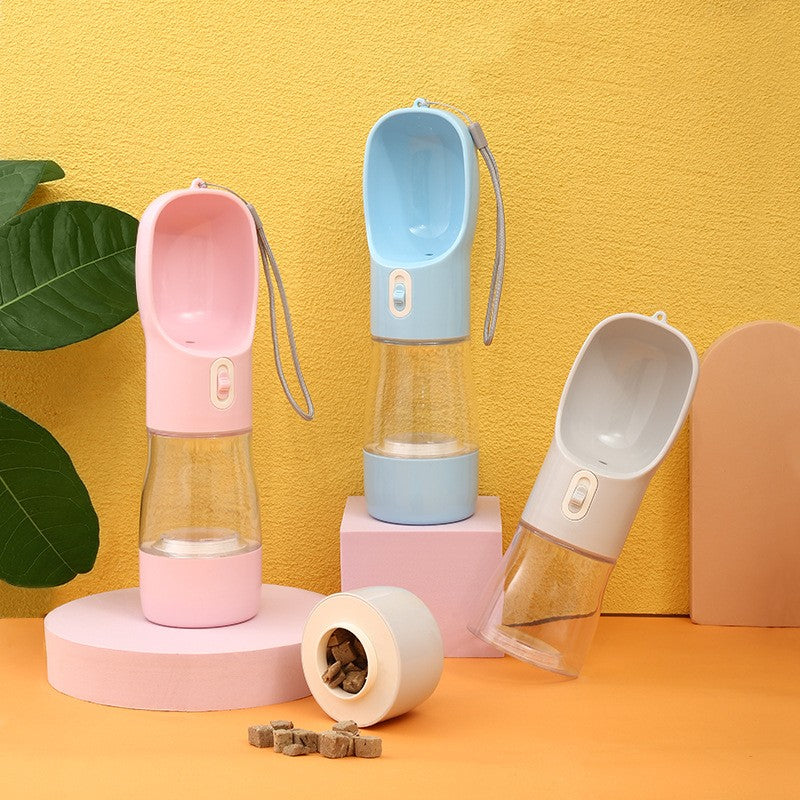Portable Dog Water Bottle and Feeder Bowl for Travel